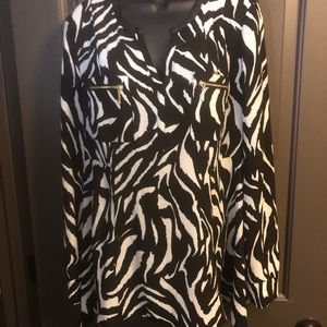 Rafaella Zebra B/W with Faux Leather Collar